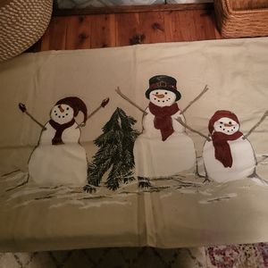 Set of 2 Cuddl Duds King Flannel Snowman Pillow Cases